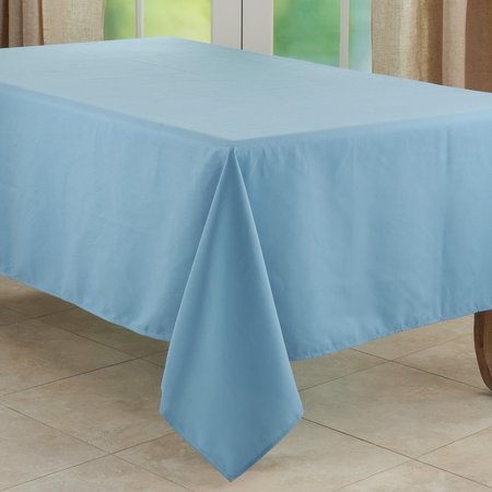 SARO 65 x 140 in. Casual Design Everyday Oblong Tablecloth, Aqua 321.A65140B